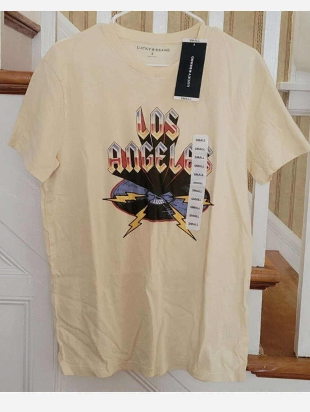 LUCKY BRAND Cotton Graphic Shortslee T-Shirt Size Small